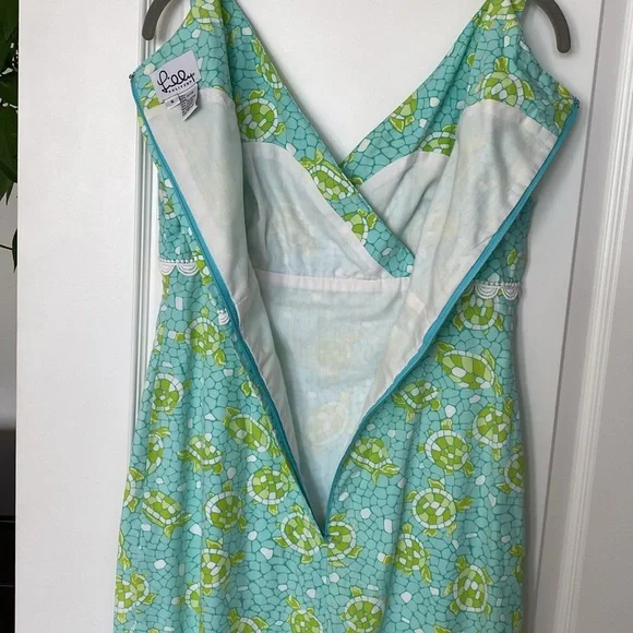 LILLY PULITZER cotton turtle vintage sleeveless dress - Picture 5 of 12